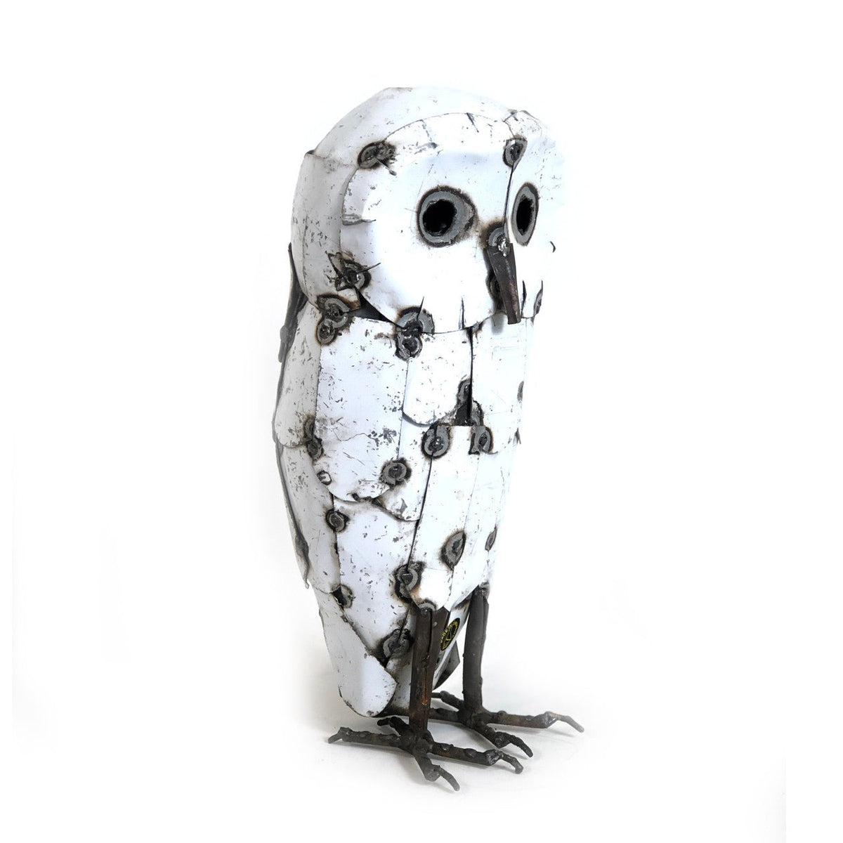 Snowy White Owls - Recycled Metal - Che Cose Belle