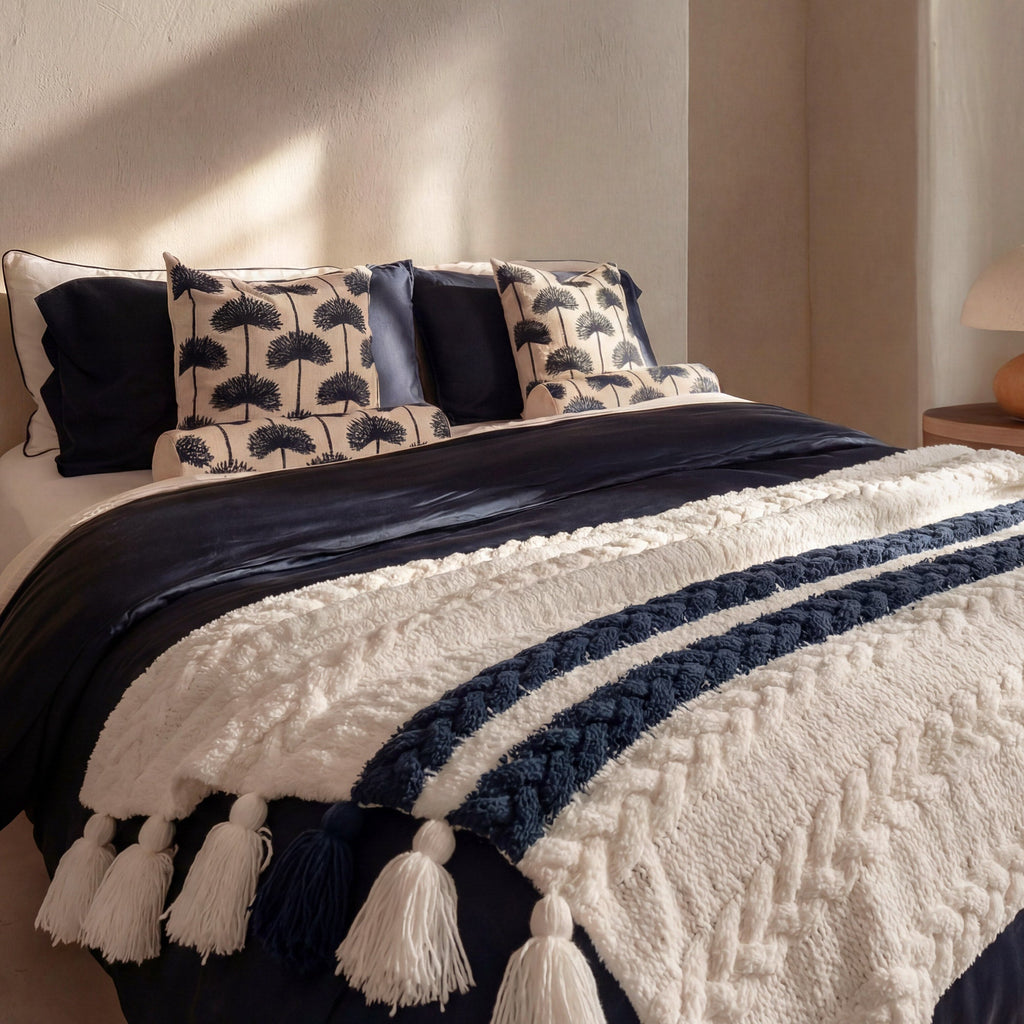 Snug Braided Two-Stripes Throw - Che Cose Belle