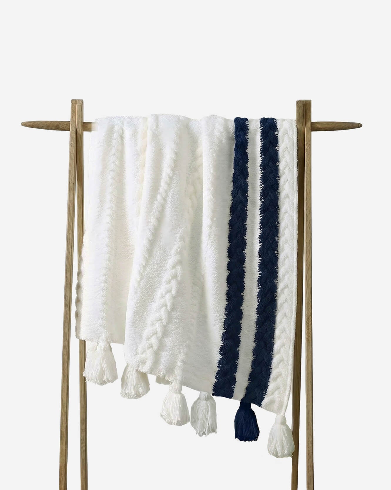 Snug Braided Two-Stripes Throw - Che Cose Belle