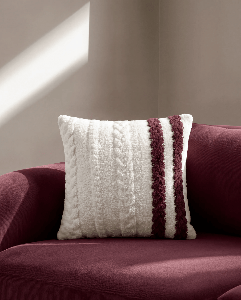 Snug Braided Two-Stripes Throw Pillow - Che Cose Belle