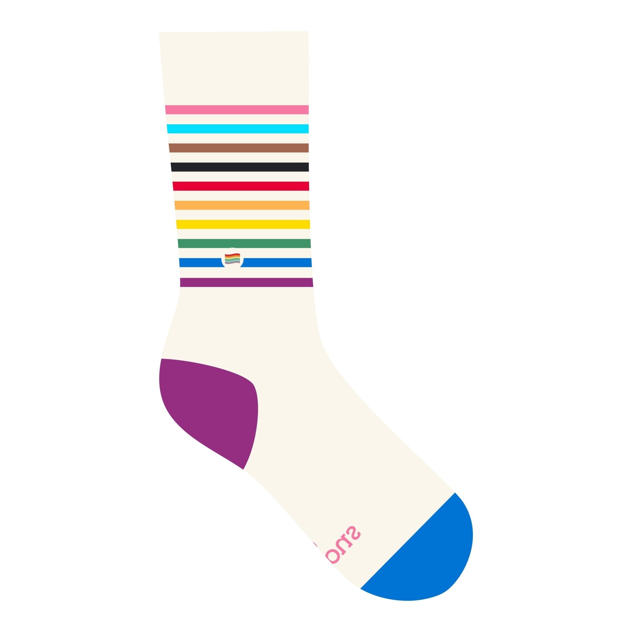 Socks that Save LGBTQ Lives (Beige Pride Flag) - Che Cose Belle