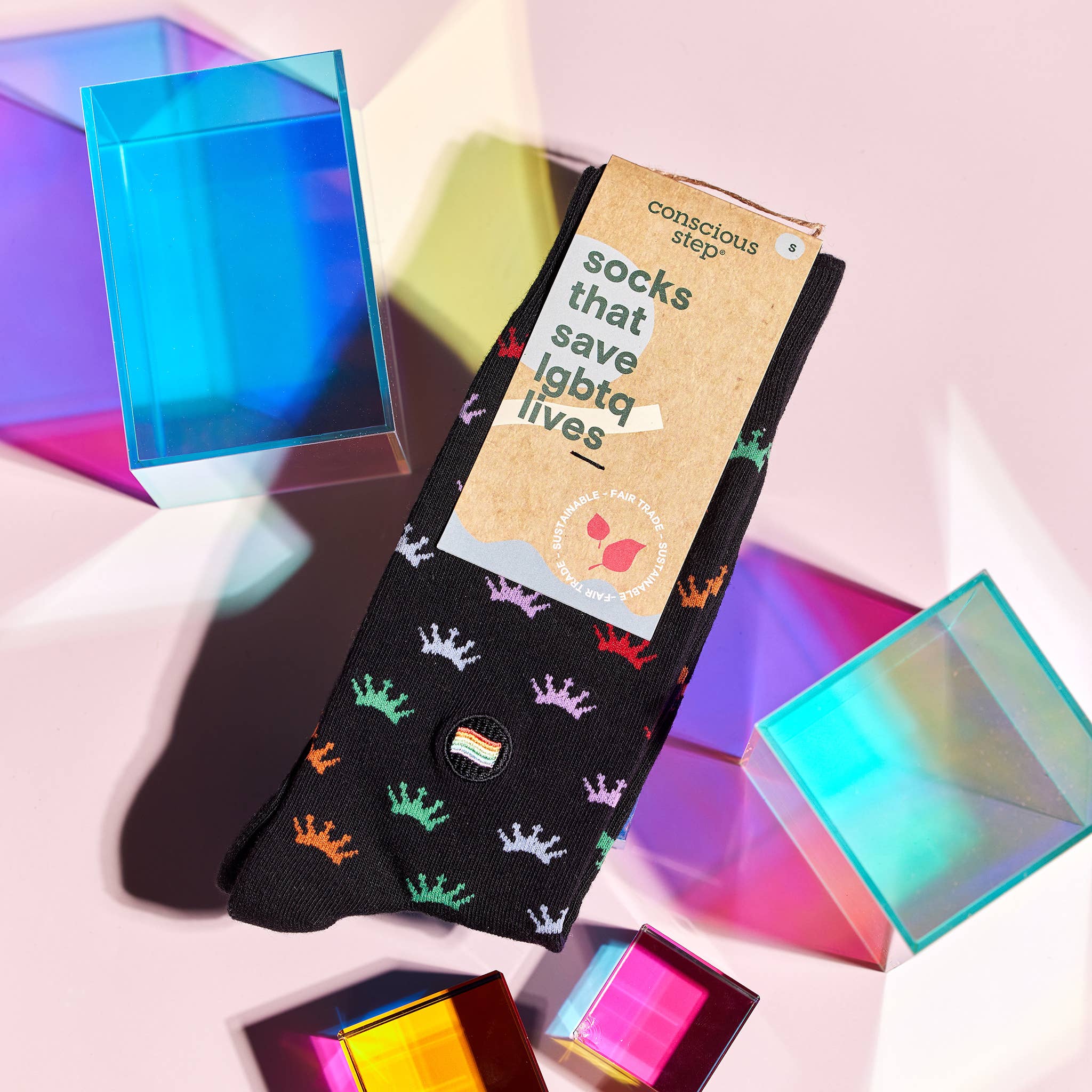 Socks that Save LGBTQ Lives (Colorful Crowns) - Che Cose Belle