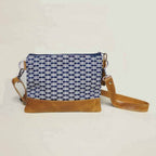 Sofia Leather and Woven Crossbody Bag - Che Cose Belle