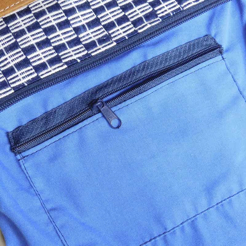 Sofia Leather and Woven Crossbody Bag - Che Cose Belle