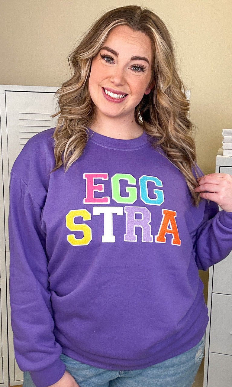 Soft Chenille Eggstra Adult Sweatshirt - Che Cose Belle