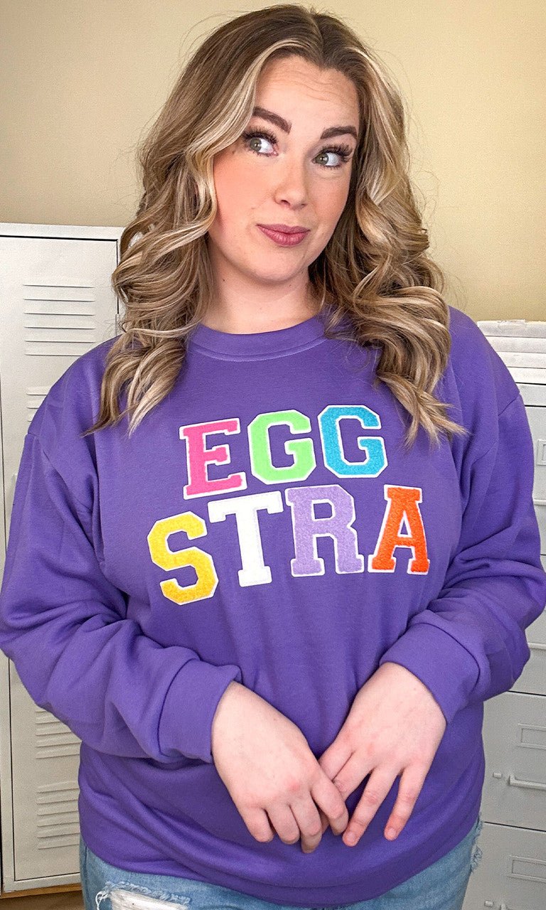Soft Chenille Eggstra Adult Sweatshirt - Che Cose Belle