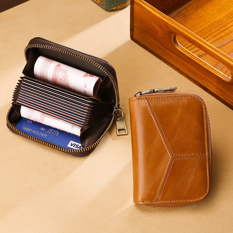 Soft Top-Grain Leather Multifunctional Coin Purse - Che Cose Belle