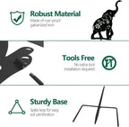 Solar Elephant Garden Stakes Outdoor Solar Decor Metal Elephant Holding Solar Animal Lantern Decorative Garden Metal Animal Stakes Outdoor Elephant Silhouette Stakes - Che Cose Belle