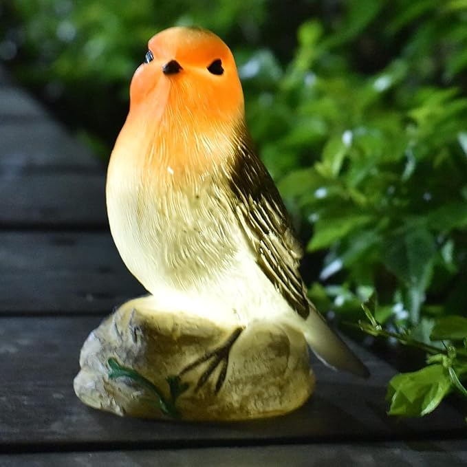 Solar Garden Outdoor Statues Bird Lights, Cute Birds Garden Decor for Outside, Christmas Birthday Gifts for Women, Unique Mother Grandma Housewarming Gifts and Yard Decoration - Che Cose Belle