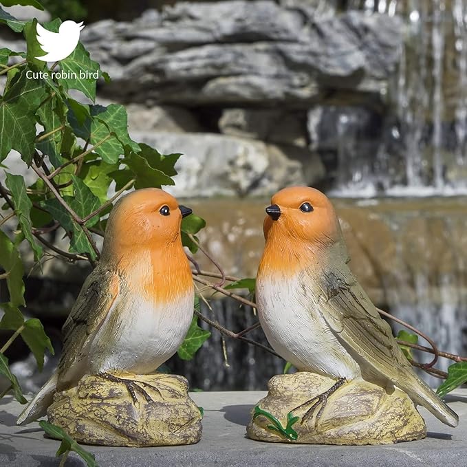 Solar Garden Outdoor Statues Bird Lights, Cute Birds Garden Decor for Outside, Christmas Birthday Gifts for Women, Unique Mother Grandma Housewarming Gifts and Yard Decoration - Che Cose Belle
