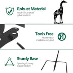 Solar Giraffe Garden Stakes Outdoor Solar Decor Metal Giraffe Holding Solar Lantern Decorative Garden Metal Animal Stakes Outdoor Giraffe Silhouette Stakes - Che Cose Belle