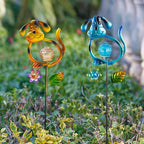 Solar Outdoor Garden Lights,27.4''H Dog Solar Figurine Lights,Waterproof Solar Decorative Garden Stakes for Lawn Patio Pathway, Solar Lights for Outside for Mom,Women,Dog Lovers - Che Cose Belle