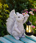 Solar Squirrel Statues for Garden Decor: Outdoor Figurines Sculpture with Lantern for Yard Art Lawn Patio Balcony - Gifts for Mom Grandma - Che Cose Belle