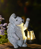 Solar Squirrel Statues for Garden Decor: Outdoor Figurines Sculpture with Lantern for Yard Art Lawn Patio Balcony - Gifts for Mom Grandma - Che Cose Belle