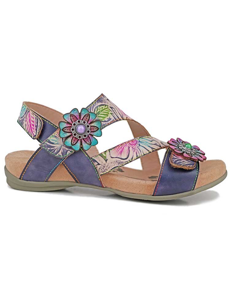 Soleil Boho Leather Sandals - Che Cose Belle
