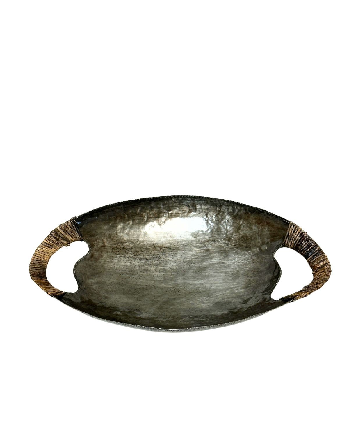 Solid Metal Bowl with Woven Handles - Che Cose Belle