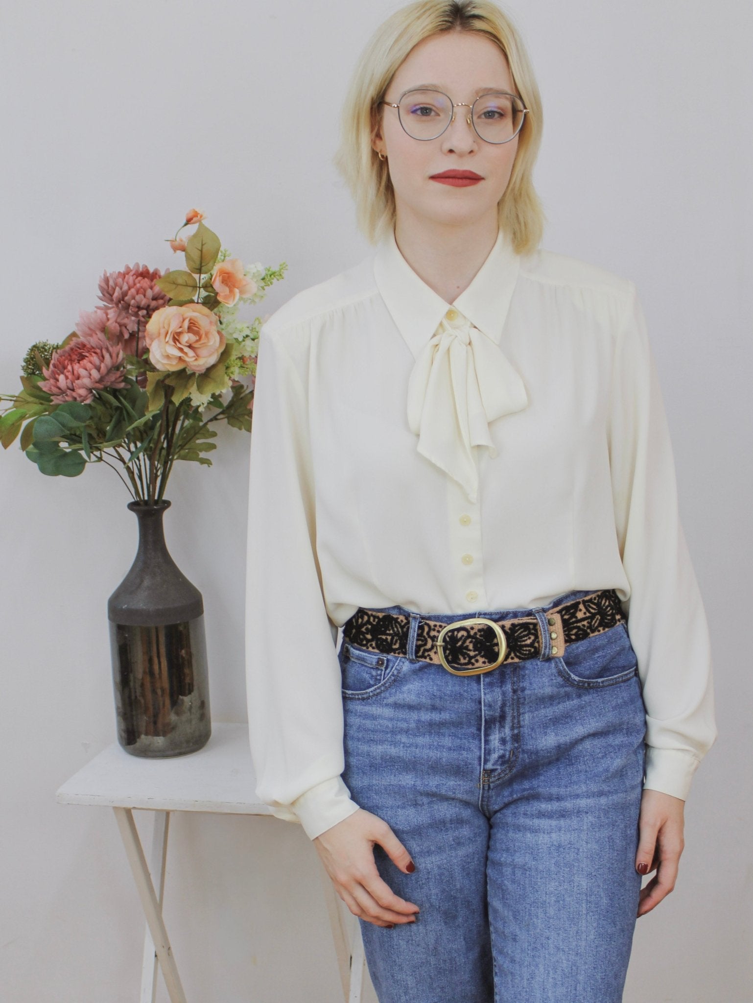 Sombra Rosa Embroidered Belt - Che Cose Belle