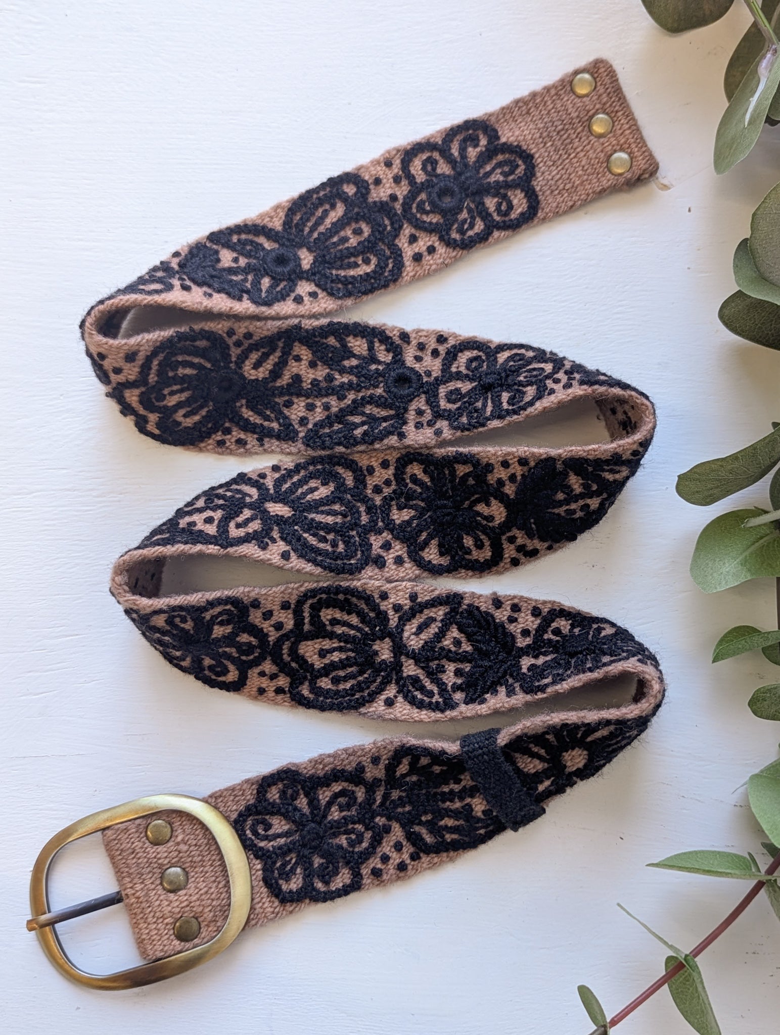Sombra Rosa Embroidered Belt - Che Cose Belle