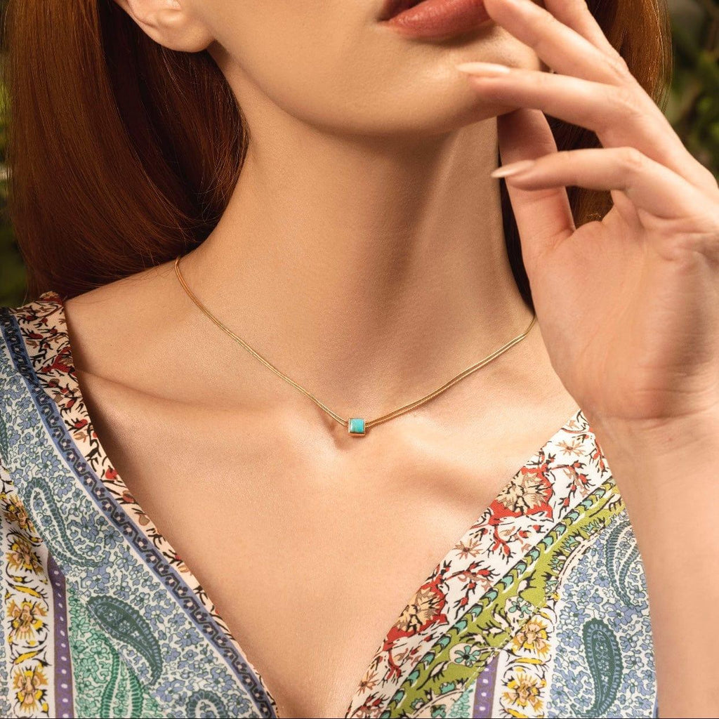 Soothe & Heal - Turquoise Evil Eye December Birthstone Necklace - Che Cose Belle