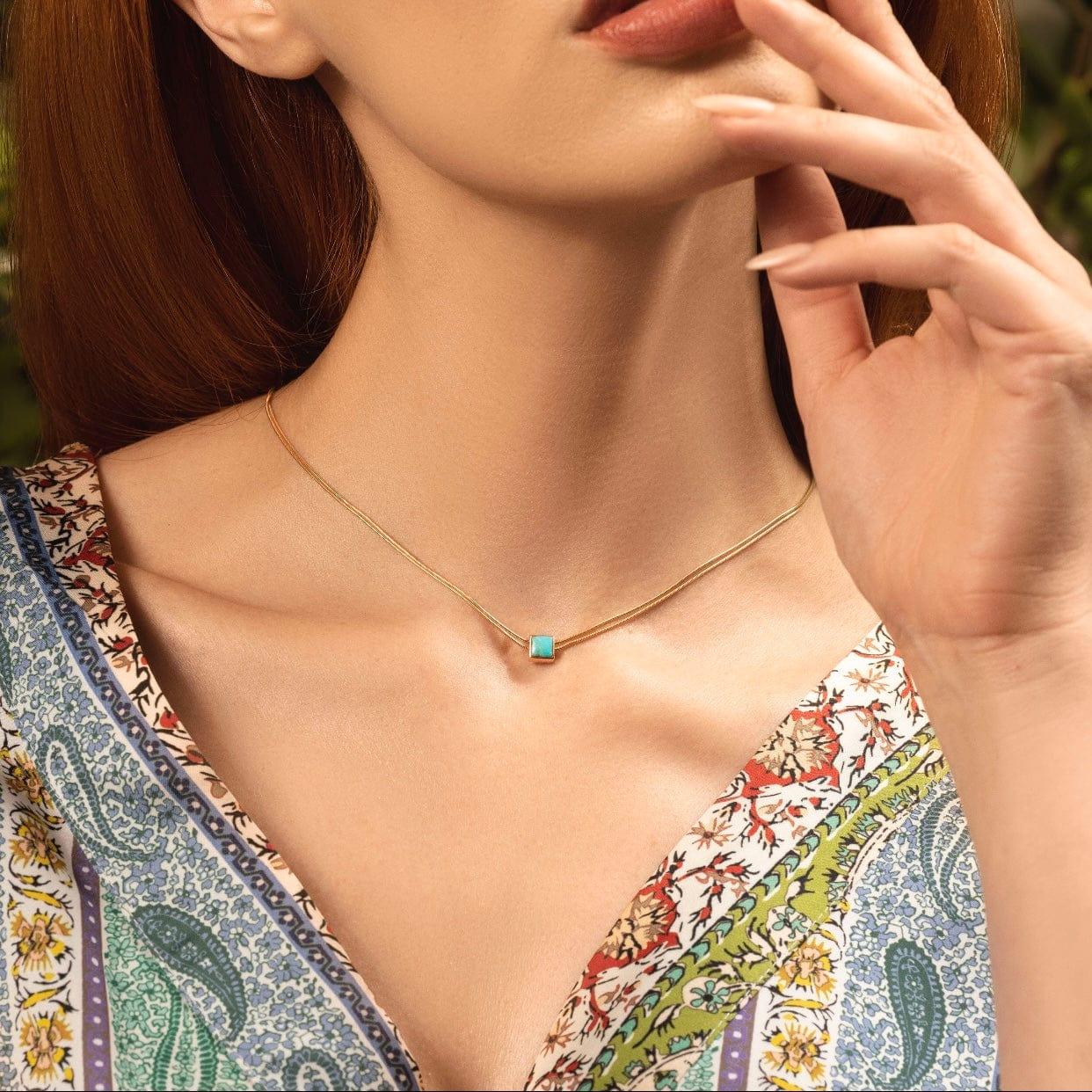 Soothe & Heal - Turquoise Evil Eye December Birthstone Necklace - Che Cose Belle