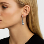 Sophia Teardrop Hook Earrings – Modern Minimalist Design in Silver or Gold - Che Cose Belle