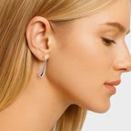 Sophia Teardrop Hook Earrings – Modern Minimalist Design in Silver or Gold - Che Cose Belle