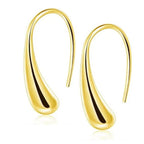 Sophia Teardrop Hook Earrings – Modern Minimalist Design in Silver or Gold - Che Cose Belle