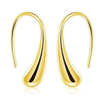 Sophia Teardrop Hook Earrings – Modern Minimalist Design in Silver or Gold - Che Cose Belle