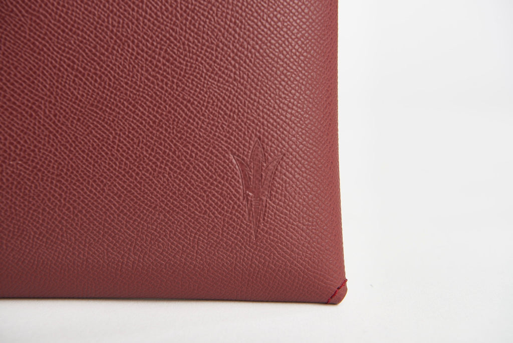 Soul Carrier x ASU Maroon Epsom Leather Clutch - Che Cose Belle