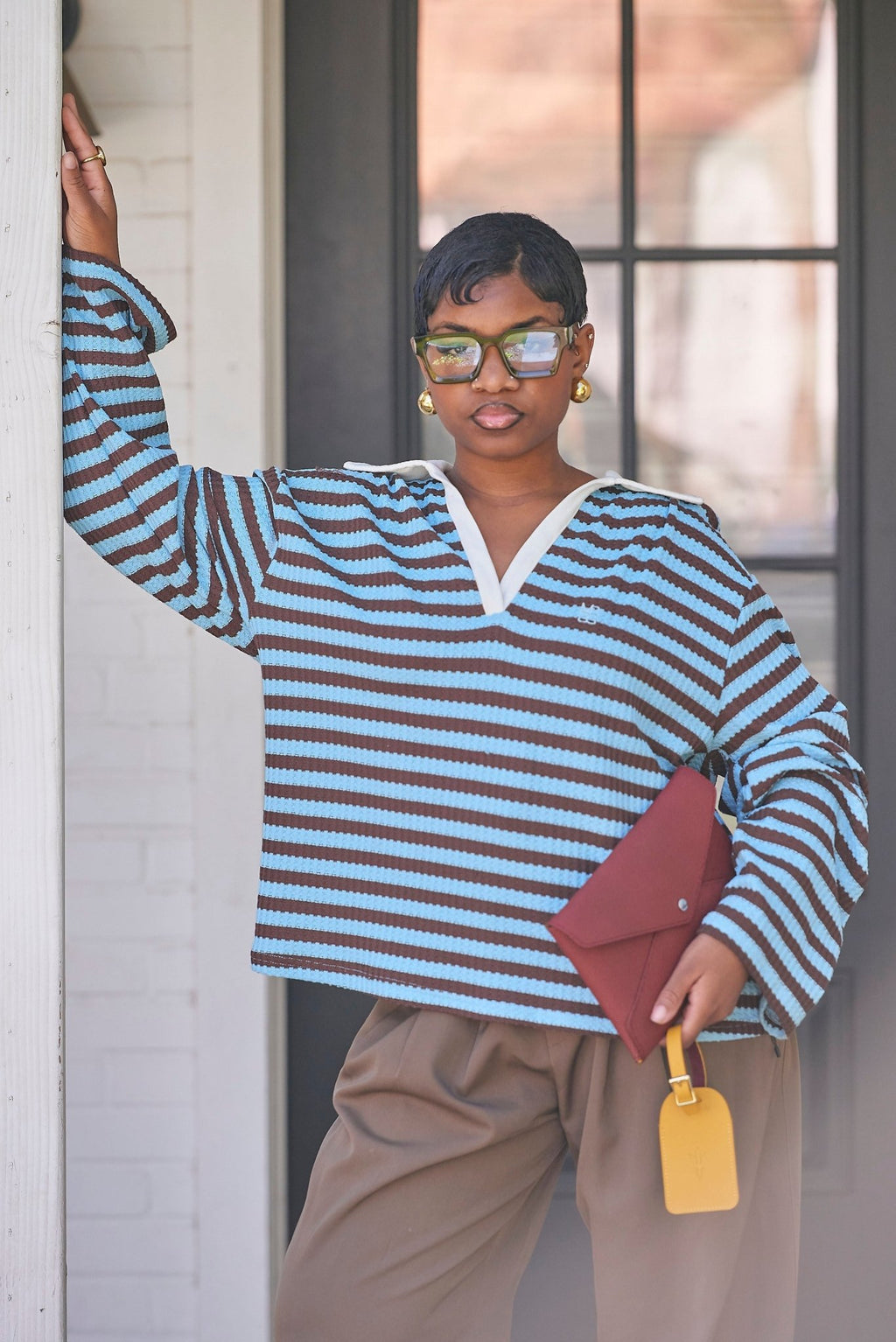 Soul Carrier x ASU Maroon Epsom Leather Clutch - Che Cose Belle