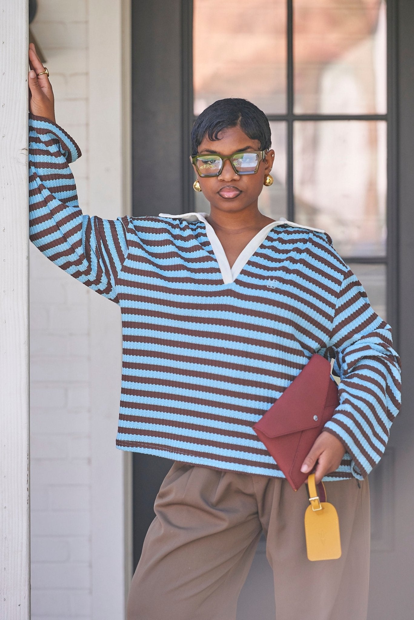 Soul Carrier x ASU Maroon Epsom Leather Clutch - Che Cose Belle