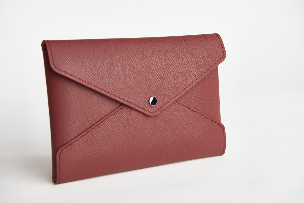 Soul Carrier x ASU Maroon Epsom Leather Clutch - Che Cose Belle