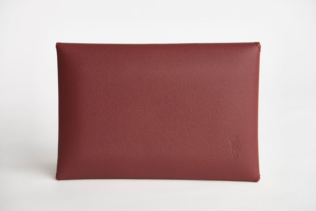 Soul Carrier x ASU Maroon Epsom Leather Clutch - Che Cose Belle