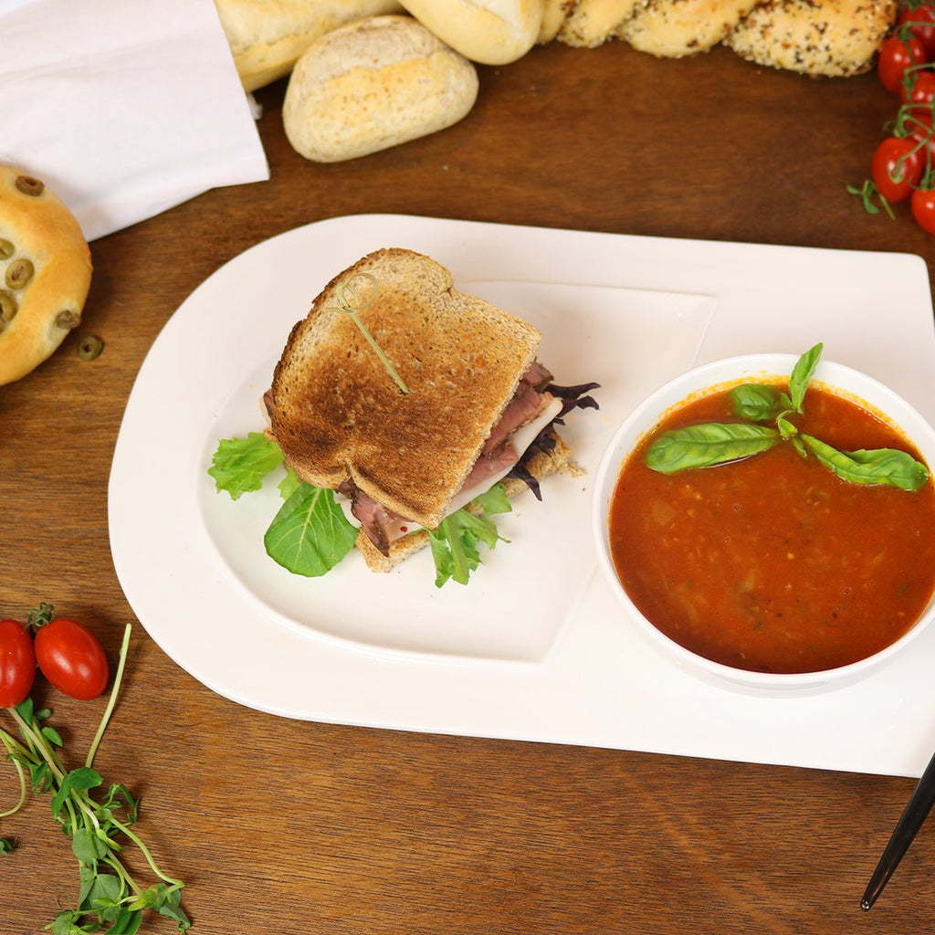Soup and Sandwich Plate - Set of 4 - Che Cose Belle