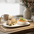 Soup and Sandwich Plate - Set of 4 - Che Cose Belle