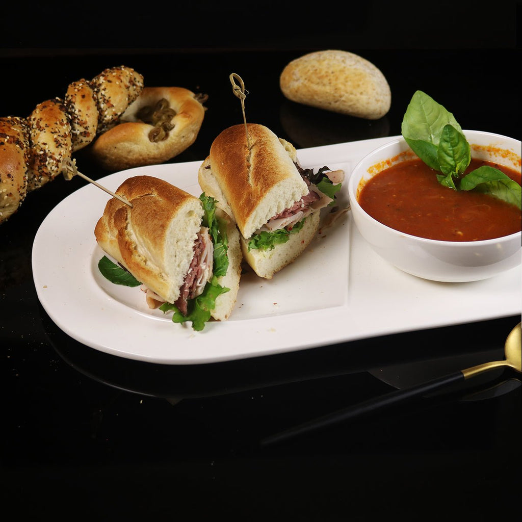 Soup and Sandwich Plate - Set of 4 - Che Cose Belle