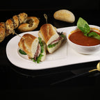 Soup and Sandwich Plate - Set of 4 - Che Cose Belle