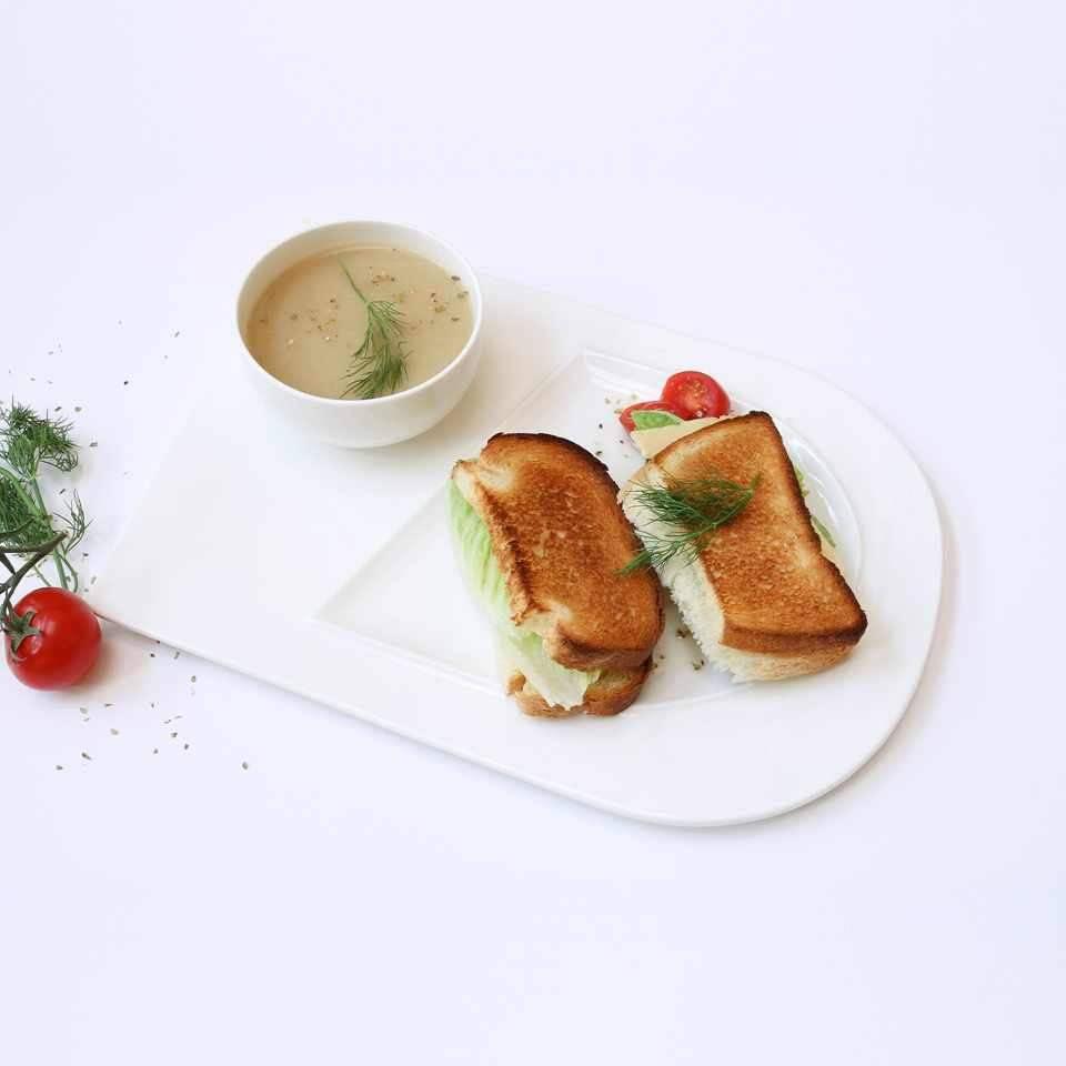 Soup and Sandwich Plate - Set of 4 - Che Cose Belle