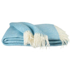 Southampton Home Merino Wool Herringbone Throw (Sky Blue) - Che Cose Belle