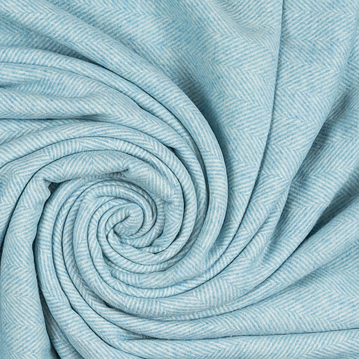 Southampton Home Merino Wool Herringbone Throw (Sky Blue) - Che Cose Belle