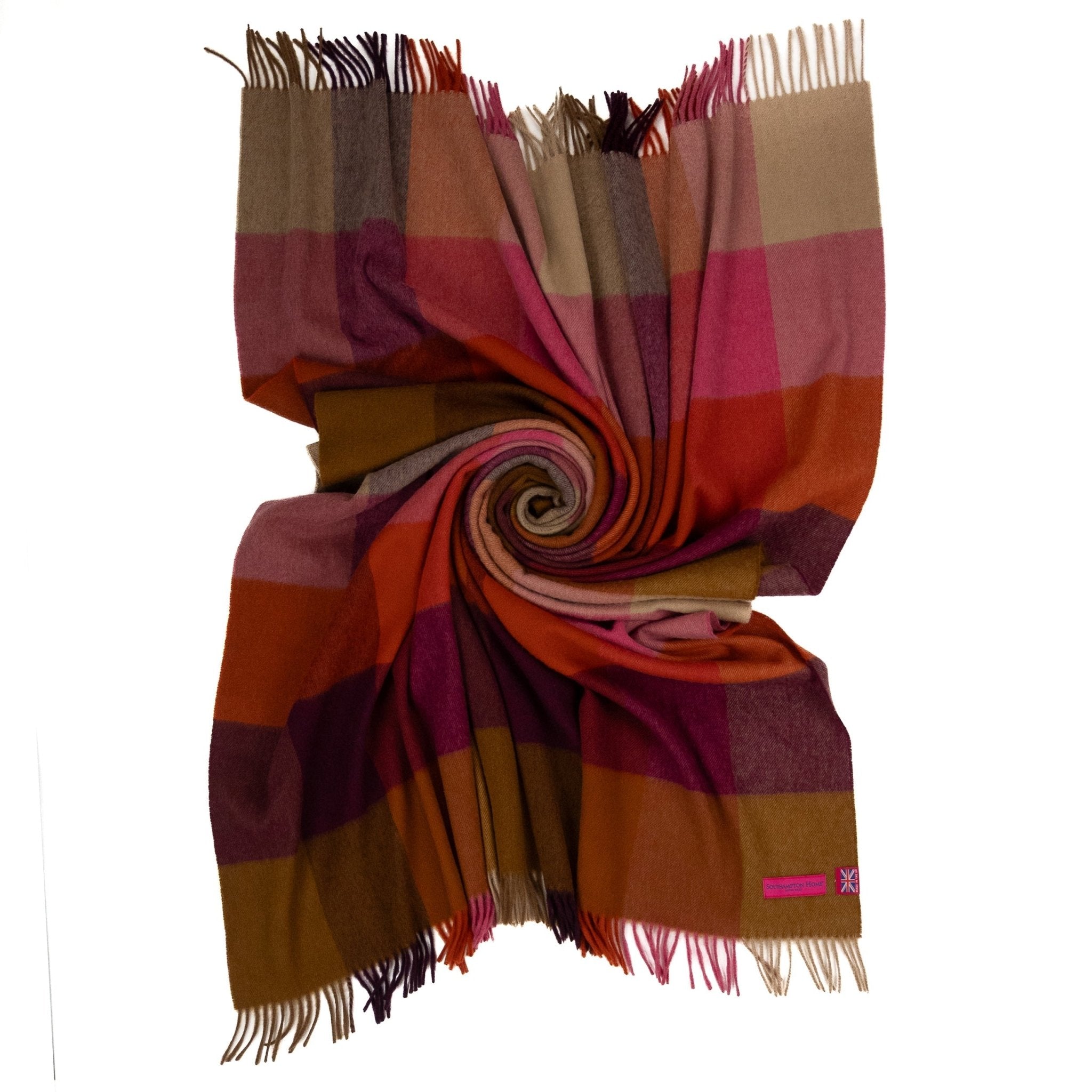 Southampton Home Merino Wool Throw – Block Bold | UK Made - Che Cose Belle