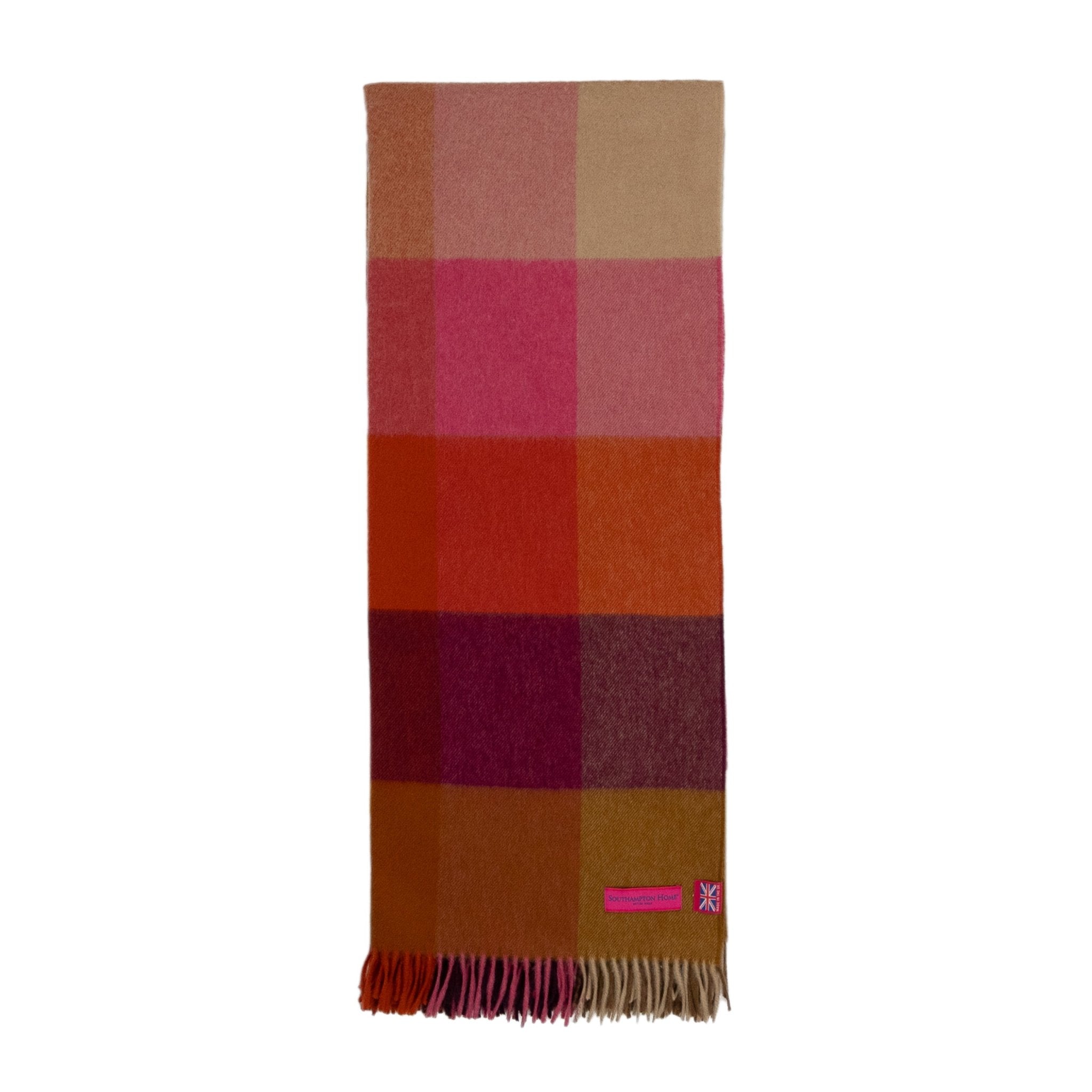 Southampton Home Merino Wool Throw – Block Bold | UK Made - Che Cose Belle