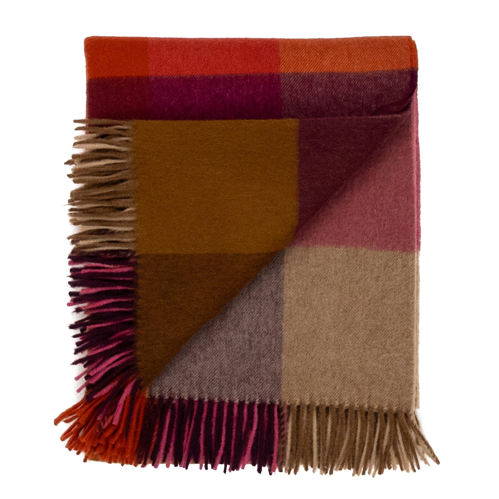 Southampton Home Merino Wool Throw – Block Bold | UK Made - Che Cose Belle
