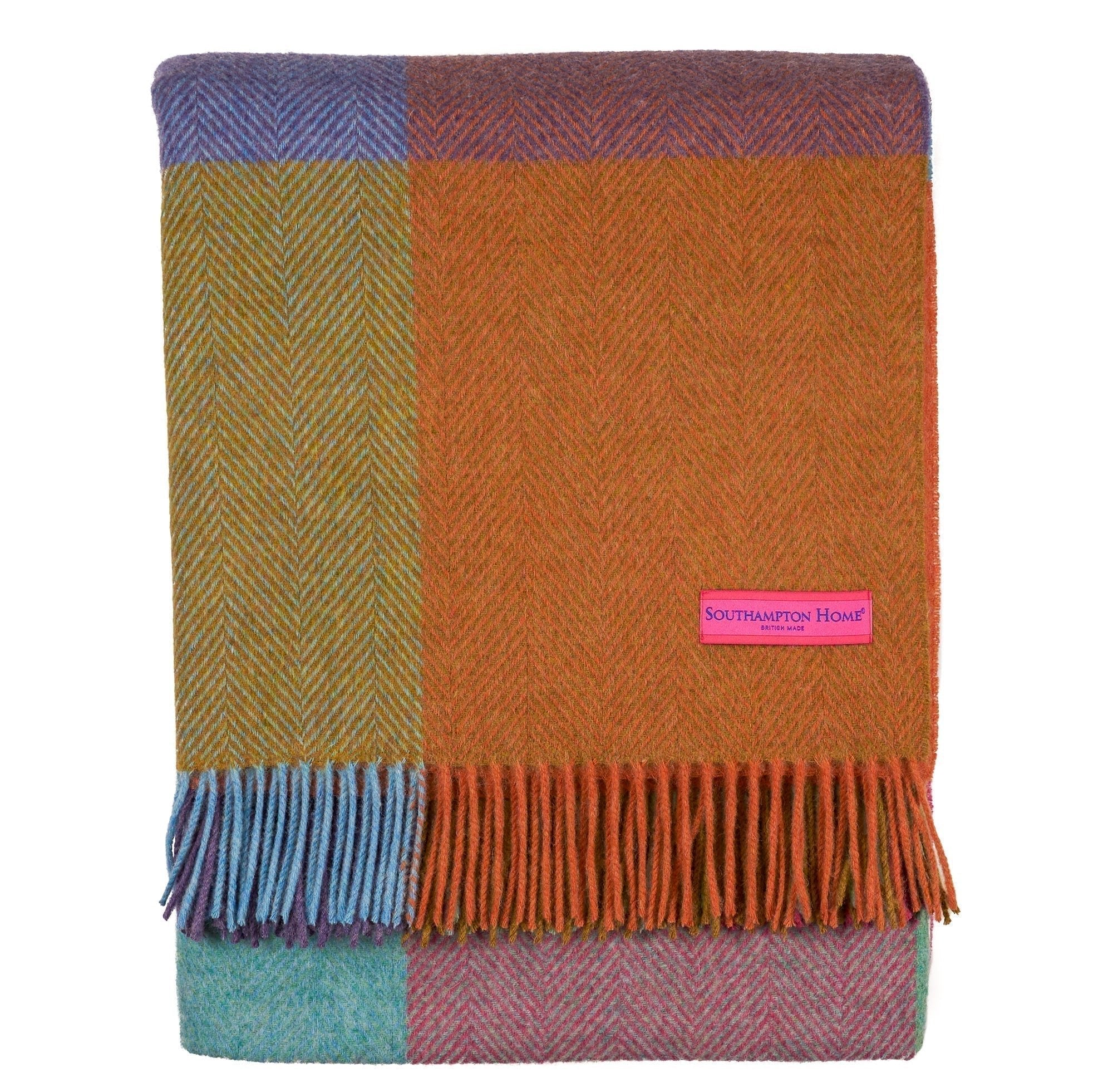 Southampton Home Merino Wool Throw – Block Kaleidoscope - Che Cose Belle