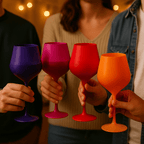 Southwest Sunset Large Colored Wine Glass| Set of 5 | 20 oz - Che Cose Belle
