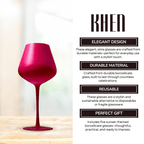 Southwest Sunset Large Colored Wine Glass| Set of 5 | 20 oz - Che Cose Belle