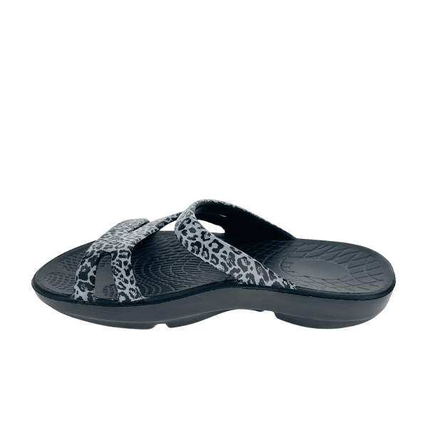 Sovella Active Recovery Sandals Women's PF Slide Black/Leopard - Che Cose Belle
