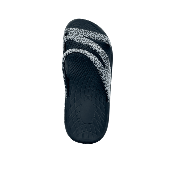 Sovella Active Recovery Sandals Women's PF Slide Black/Leopard - Che Cose Belle