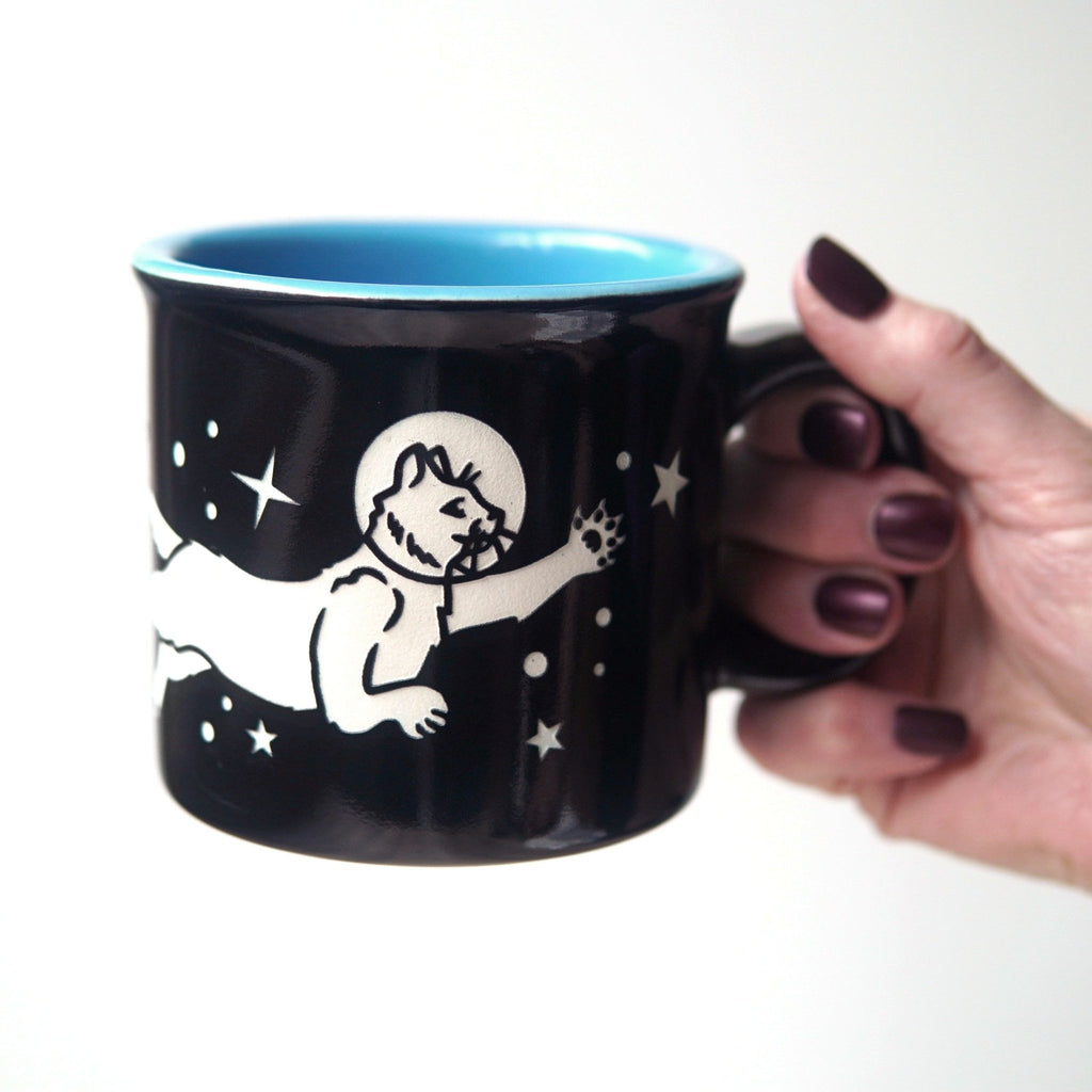 Space Cat Camp Mug - Dishwasher-Safe, Microwave-Safe - Che Cose Belle