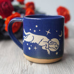 Space Dog Mug, Farmhouse Style Handmade Pottery - Che Cose Belle